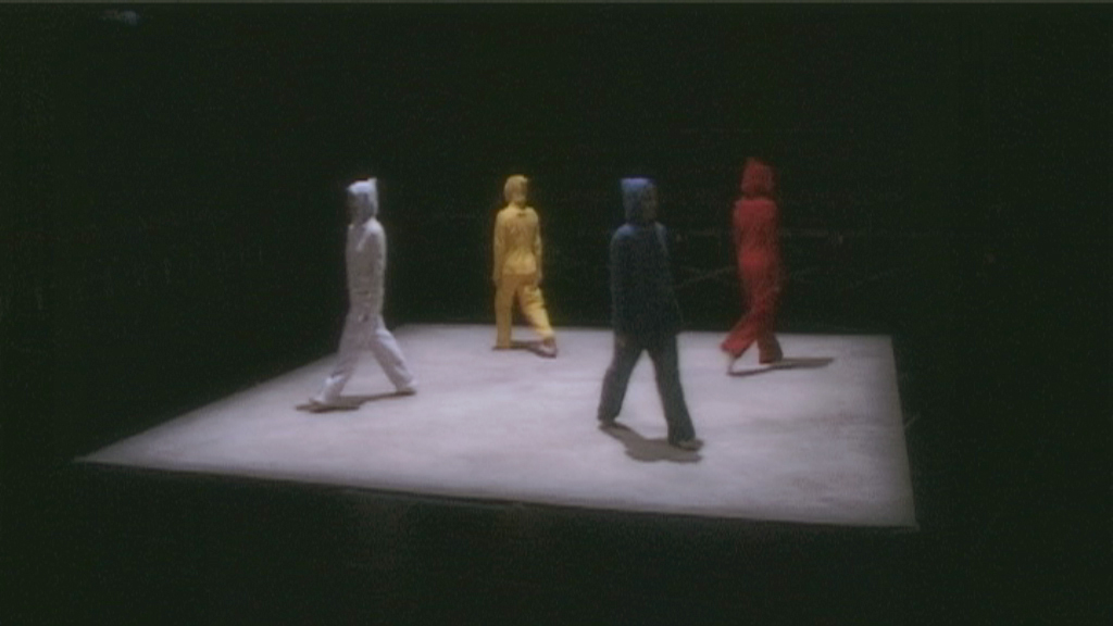 Louise Hanmer, Sandra Heyn, Perrine Ploneis et Marie Parvex dansent "Quad I" de Samuel Beckett © Samuel Schmitt