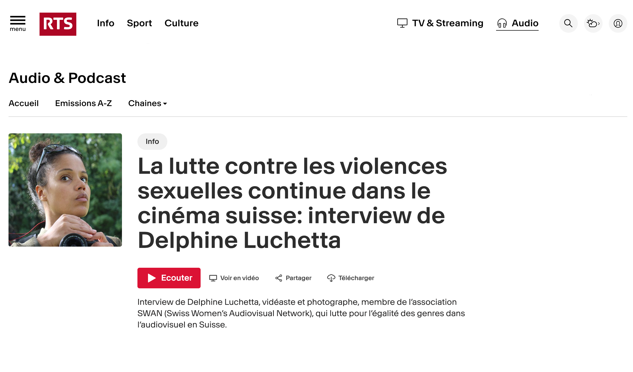 rts_La lutte contre les violences sexuelles continue dans le cinéma suisse_interview